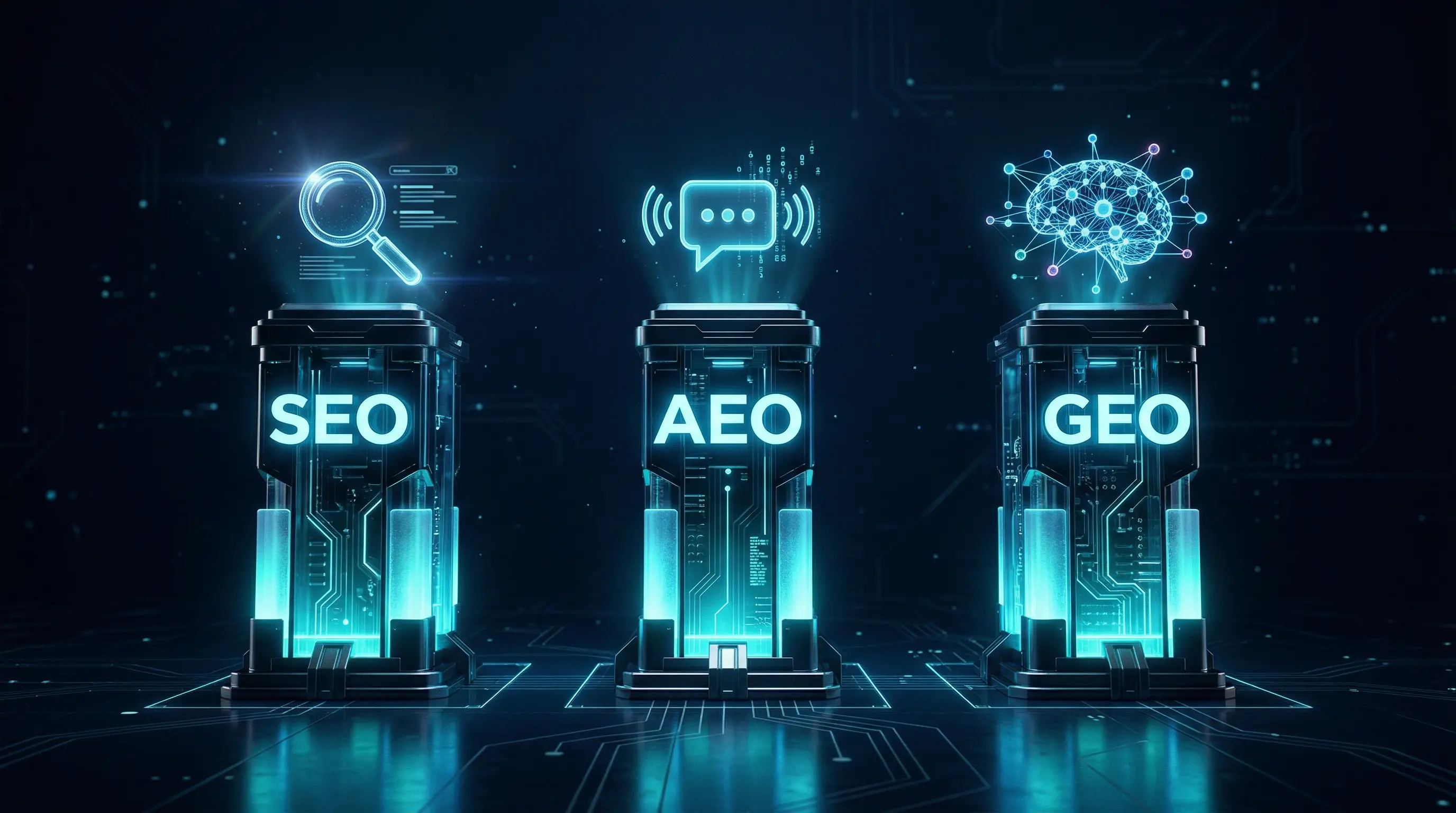 AEO vs GEO vs SEO: Key Differences and What Your Business Needs in 2026 - VGraple Digital Marketing Blog