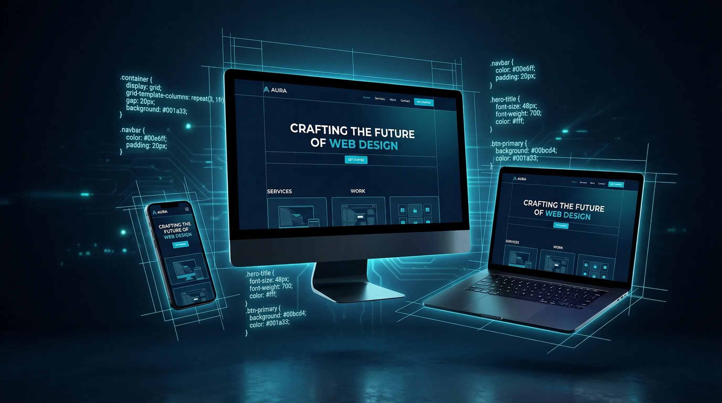 Website Design & Development - responsive device mockups for Indian and global businesses
